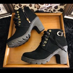 Black Heeled Ankle Boots